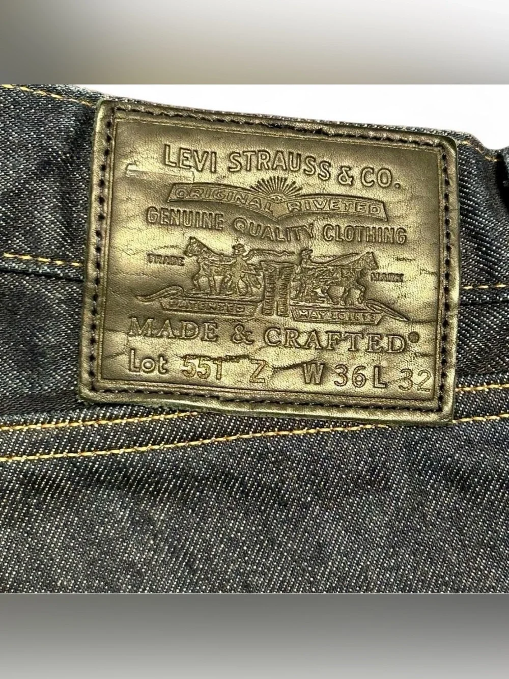 Levi’s Made & Crafted 551Z Selvedge Raw Denim Jeans Men’s 36x32 Authentic Straig